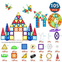 Colorful Magnetic Building Blocks with Windown Set Construction Game Children Montessori Sensory Magnets Toys for Kids