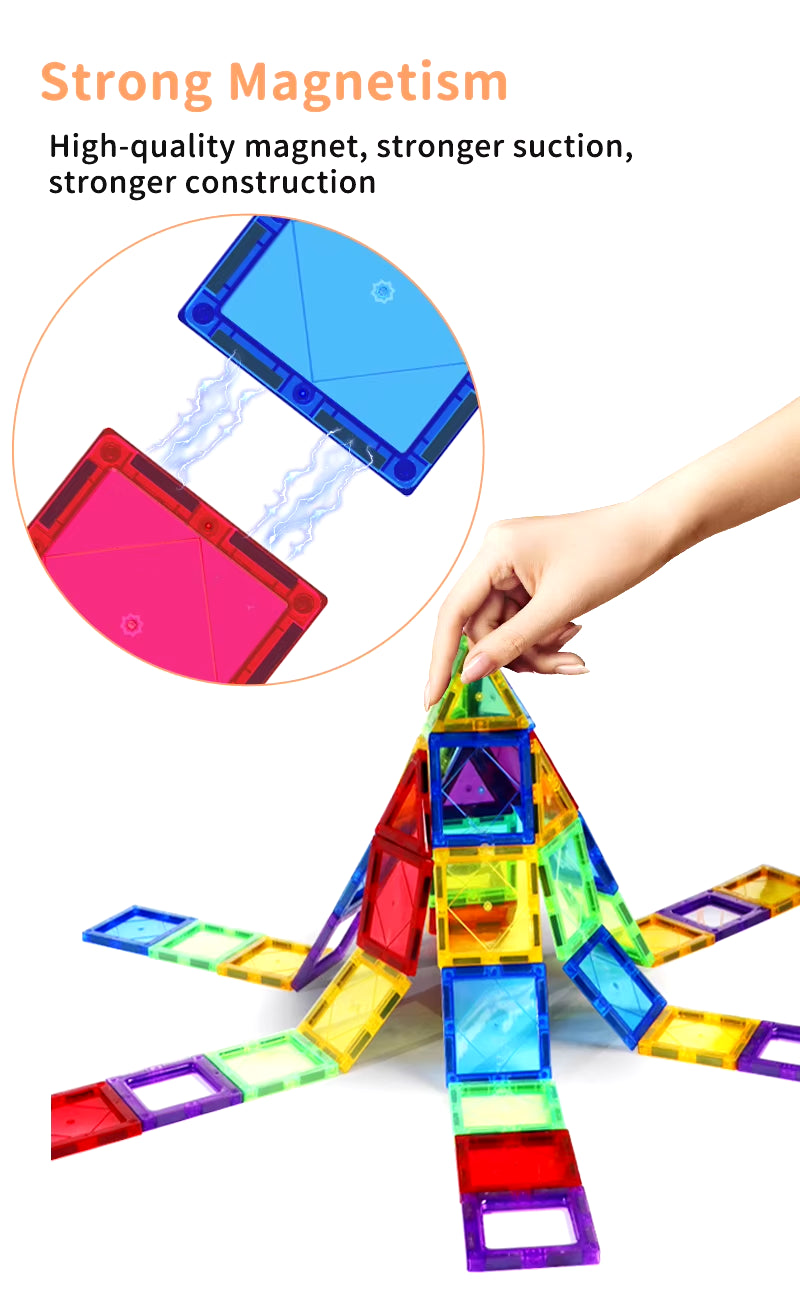 Hot Selling Magnetic Tiles Building Blocks Children Magnet Construction Set Montessori Educational Games Toys for Kids