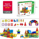 Magnetic Tiles Building Blocks with Cars 3D Clear Construction Set Educational Sensory Toy Magnet Toys for Kids Ages 3 4 5 6 7 8