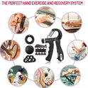 5-60Kg Adjustable Grip Strength Trainer with Finger Exerciser Hand Grip Strengthener for Muscle Building and Injury Recover
