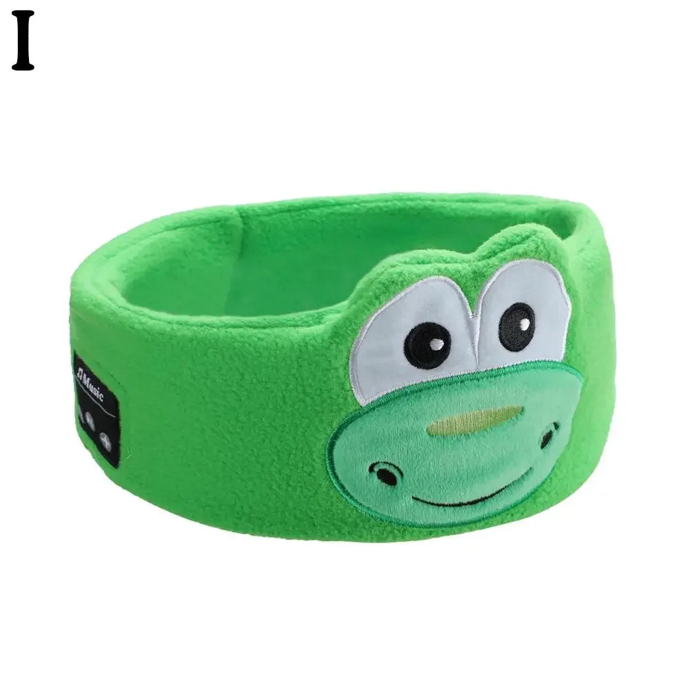 Adorable Bluetooth 5.0 Animal-Themed Sleep Mask Headphones for Kids with Wireless Earbuds