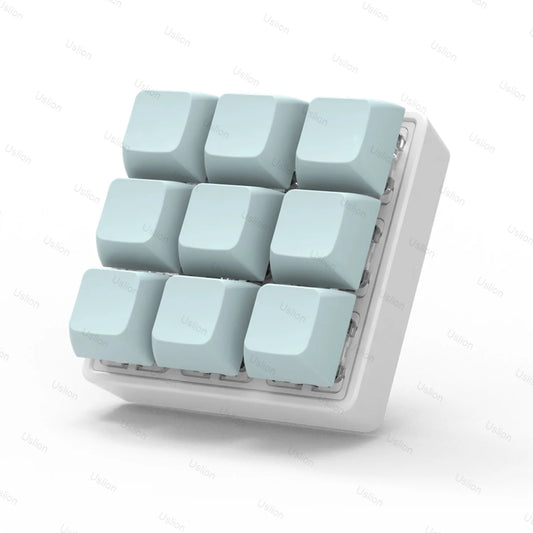 9 Keys Keyboard Key Toy Party Stress Relief DIY Fidget Button Keycap Fidget Keychain Keyboard Keychain Toys Finger Keyboard