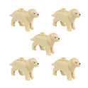 Compatible Animals Building Blocks for Children MOC Golden Hair Police Dog Husky Bulldog Chihuahua Model Bricks Kids DIY Toys 5P