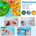 Farm Animals Felt Story Busy Board 4 in 1 Themed Storytelling Farm Sea Zoo Vehicle Early Learning Interactive Wall Hanging Gifts