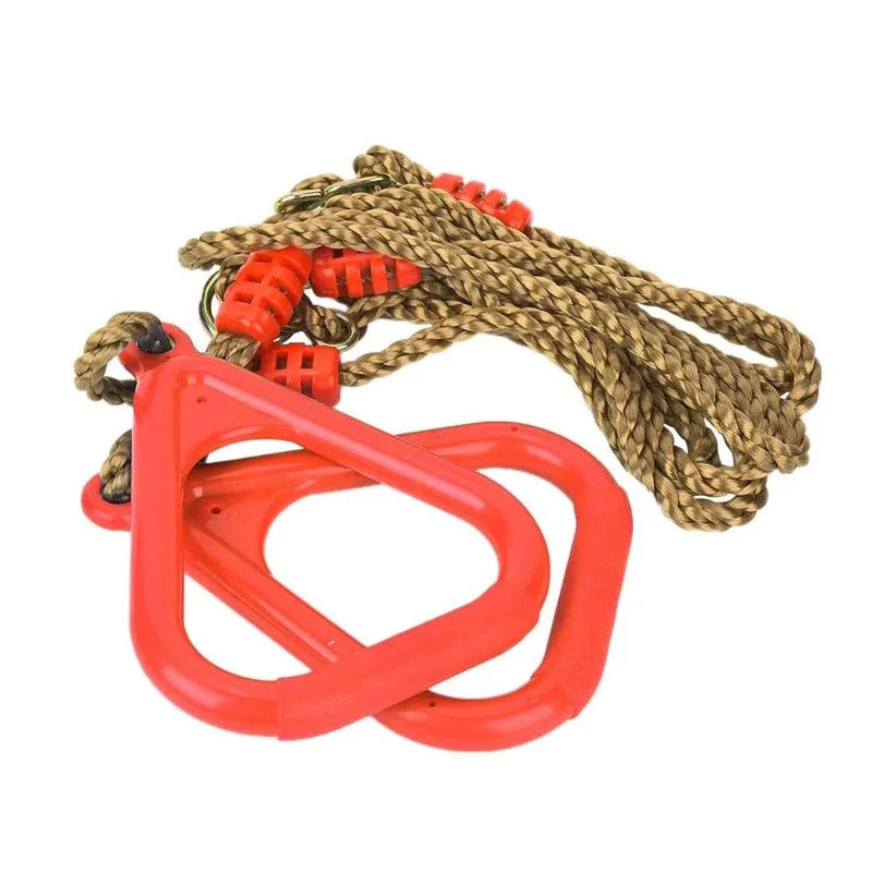 Kids Hanging Gymnastic Rings Indoor Outdoor Playground Swing Garden Backyard Obstacle Course Sensory Integration Training Toys