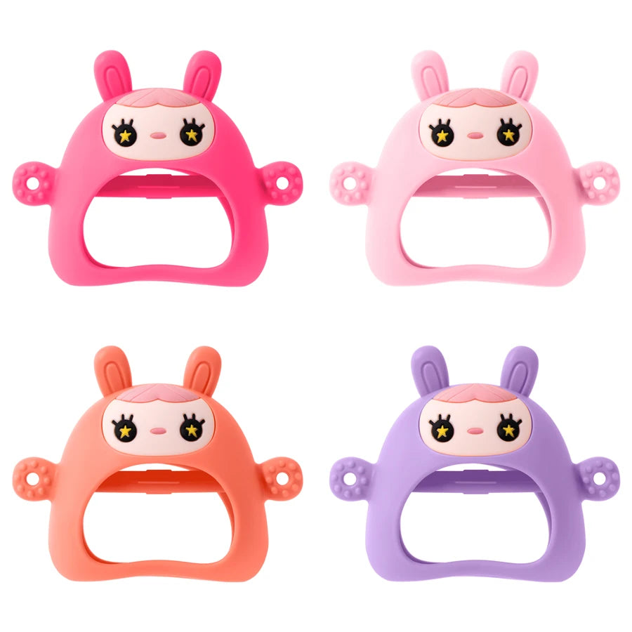 Color Kids Silicone Teether Toy BPA Free Baby 0-12 Toys Teething Gloves Sensory Toys for Kid Silicone Animal Soothing Molar Toys