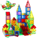 Magnetic Tiles Building Blocks with Cars 3D Clear Construction Set Educational Sensory Toy Magnet Toys for Kids Ages 3 4 5 6 7 8