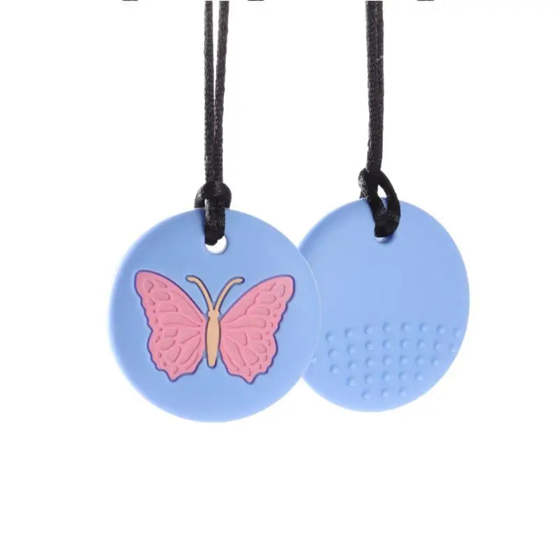 Sensory Chew Necklace for Children - Autism & ADHD Teething Silicone Pendant - BPA Free Chew Toy