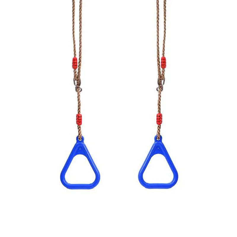 Kids Hanging Gymnastic Rings Indoor Outdoor Playground Swing Garden Backyard Obstacle Course Sensory Integration Training Toys