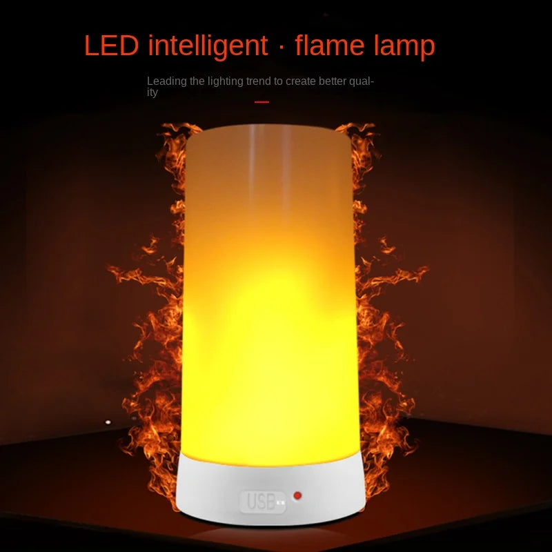 LED Flame Lamps for Room Simulated Flame Night Lights Lava Lamps Indoor Bar Ktv Wedding Decoration for Christmal New Year Gift