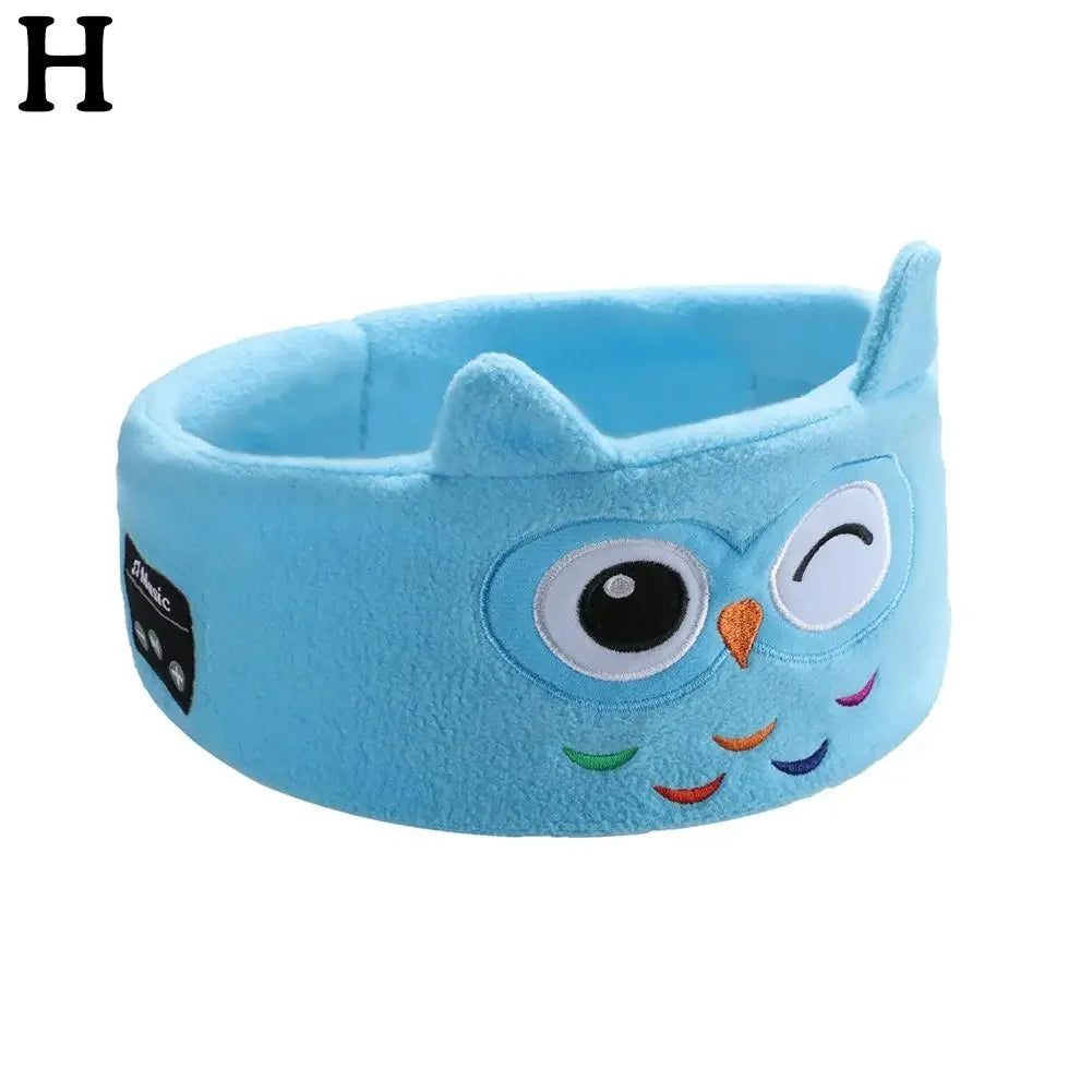 Adorable Bluetooth 5.0 Animal-Themed Sleep Mask Headphones for Kids with Wireless Earbuds