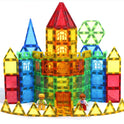 Colorful Magnetic Building Blocks with Windown Set Construction Game Children Montessori Sensory Magnets Toys for Kids