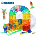Colorful Magnetic Building Blocks with Windown Set Construction Game Children Montessori Sensory Magnets Toys for Kids