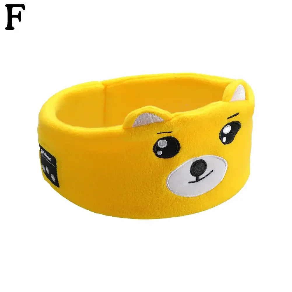 Adorable Bluetooth 5.0 Animal-Themed Sleep Mask Headphones for Kids with Wireless Earbuds