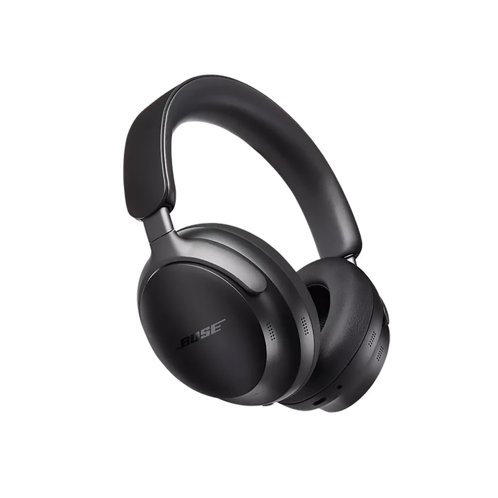 Black Bose QuietComfort Ultra Noise-Cancelling Headphones (Refurbished) shown at an angle.