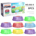 Luminous Stepping Stones Balance Training Sensory Toys Kids Outdoor Tactile Balance Training Rainbow Bridge Stone Sport Toys