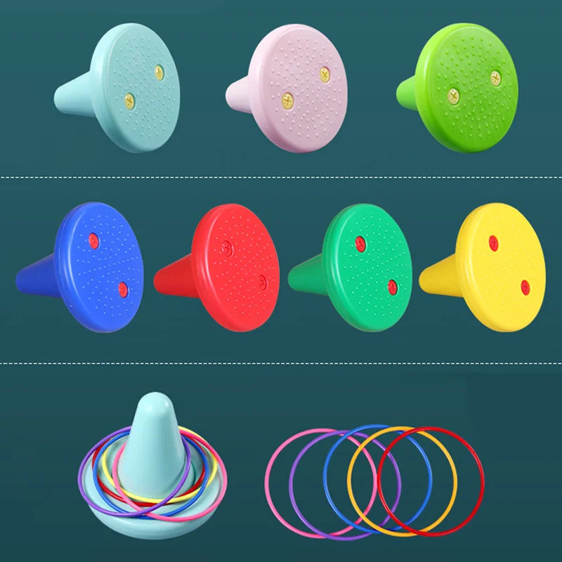 Children Balance Training Sensory Integration Toy Unicorner Chair Throwing Ring Funny Game Balance Perception Kids Teaching Aid