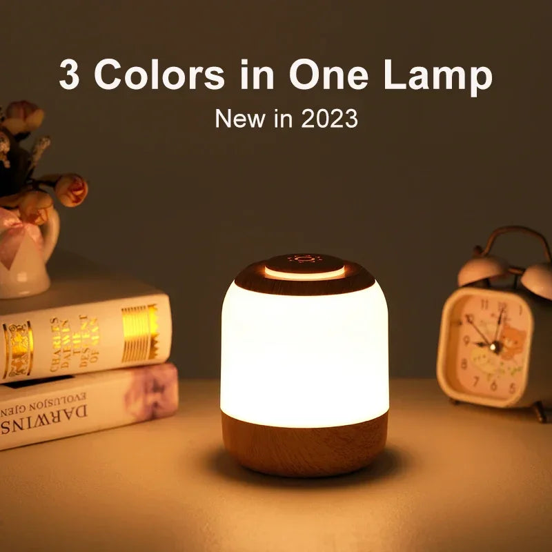 Bedside LED Night Light Touch Sensor Rechargeable Night Lamp Dimmable Reading Desktop Lamps for Kids Baby Bedroom Lighting Decor