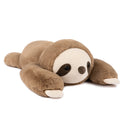 The Niuniu Daddy 20 Weighted Sloth Plush Toy Pillow features soft brown fur, a round cream face, black eyes, and a gentle expression. It lies flat with extended arms and legs—perfect as a cozy plush cushion for gifts or relaxation.