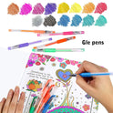 Pack Gel pens Set 120 Colored Gel Pen with 120 Refills Fine Tip Glitter Gel pens with Canvas Bag Kids Adults Coloring Books