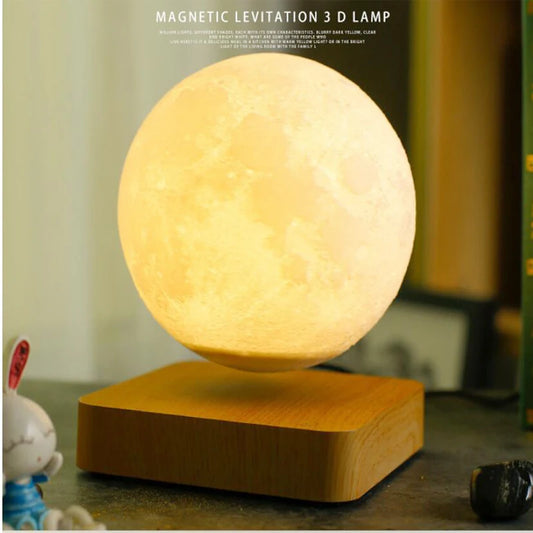 Floating Moon Lamp with Magnetic Levitation - Touch Control Night Light for Home Décor and Unique Gift