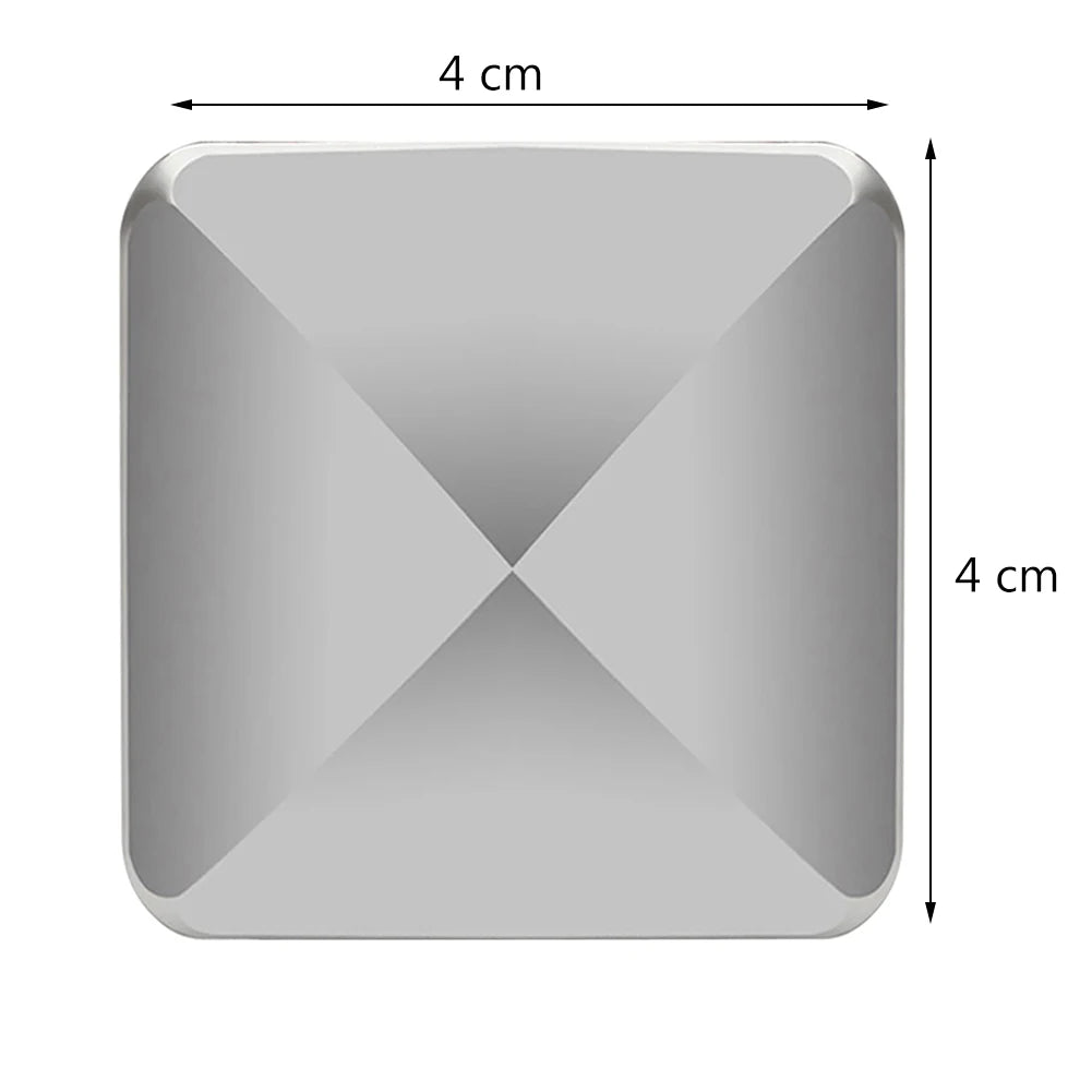A kinetic plastic desktop flip and rotating pocket fidget spinner, designed as an anti-stress toy for kids and adults, made by VKTECH in Mainland China, shown with labeled dimensions.