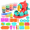 12colors Creative Kids Clay Toy Plasticine Tool Set Hamburger Noodle Ice cream Machine DIY Made Mold Play House Toys Kit