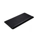 The Desk Mat Bundle is a rectangular black mat made from vegan leather with a built-in ergonomic wrist cushion, pictured on a white background.