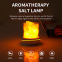 Crystal Salt Lamp with USB Aroma Purifier & LED Multicolor Night Light for Serene Bedrooms