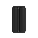The ONO Roller Soft Touch Plastic in black features two vertically joined, rounded cylinders and is ideal as a discreet stress-relief fidget toy—shown front-facing on a white background.