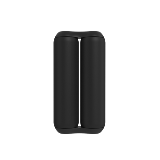 A pair of ONO Roller Soft Touch Plastic in black, shown vertically side by side with a slight gap on a white background—ideal for stress relief or use as a fidget toy.