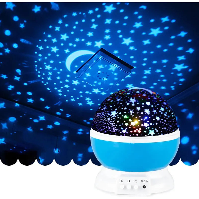 Starry Sky LED Galaxy Projector Night Light - Rotating Planetarium Lamp for Kids' Bedrooms and Gifts