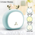 Adorable Rechargeable Deer and Bunny Night Light for Kids – Touch Control Table and Bedside Lamp with Adjustable Brightness