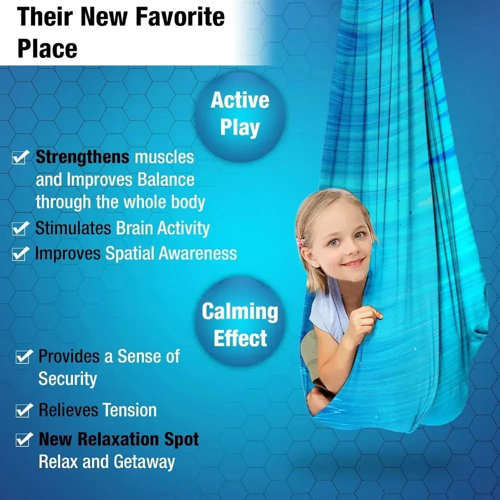 Sensory Swing Bundle – 360° Swivel Hanger – Complete Set for Children – Special Needs: Anxiety, ADHD, Autism & Sensory Disorders - JoyfulJive