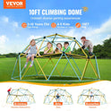 VEVOR Geometric Dome Climber with Hammock Swing - 6/8/10/12FT Outdoor Jungle Gym for Backyard Play