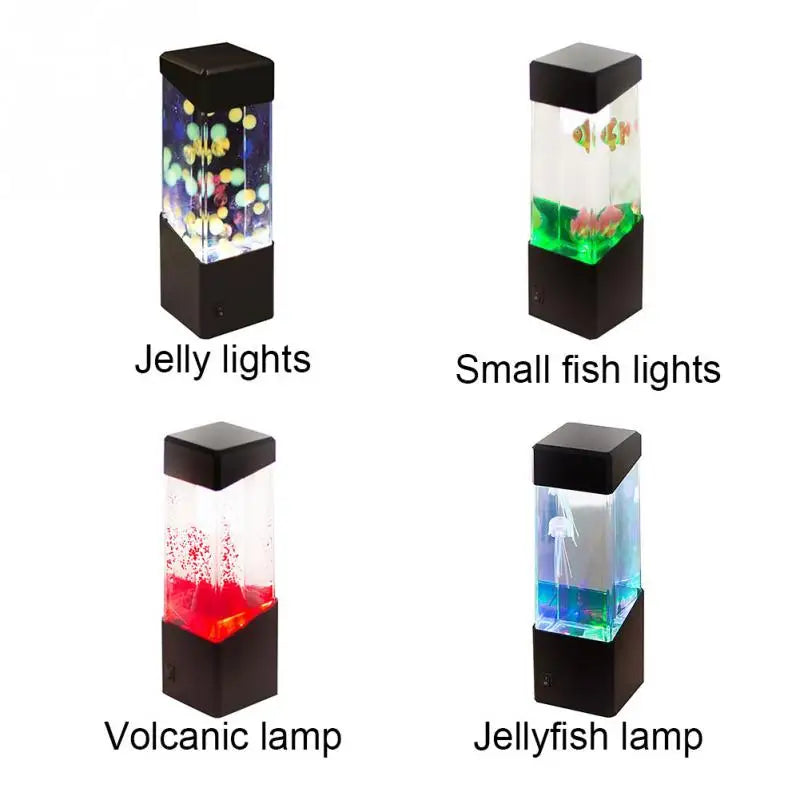 Serene Jellyfish Mood Light - USB Powered Night Lamp for Home and Office Decor