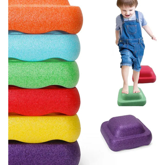 3-Piece Kids Balance Training Foam Stacking Stones Sensory Playset for Outdoor Fun