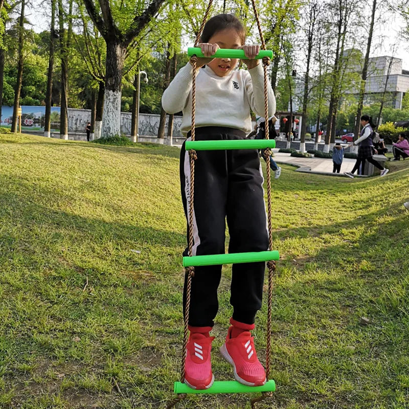 Outdoor Climbing Rope Ladder for Kids - Playground Sensory Integration Training Toy for Backyard Adventures