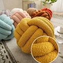 Stylish Eco-Friendly Knotted Ball Plush Pillow - Handcrafted Indeformable Back Support Pillow