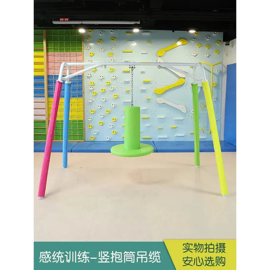 Sensory integration vertical holding bucket flying saucer swing early education toys hanging equipment ceiling vertical holding