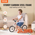 VEVOR 12" Carbon Steel Balance Bike for Toddlers - Adjustable Seat & Handlebar, EVA Foam Tires, Ideal for Boys & Girls Ages 1-5, Max Weight 55 lbs