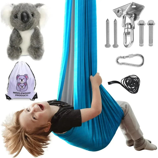 Sensory Swing Bundle – 360° Swivel Hanger – Complete Set for Children – Special Needs: Anxiety, ADHD, Autism & Sensory Disorders - JoyfulJive