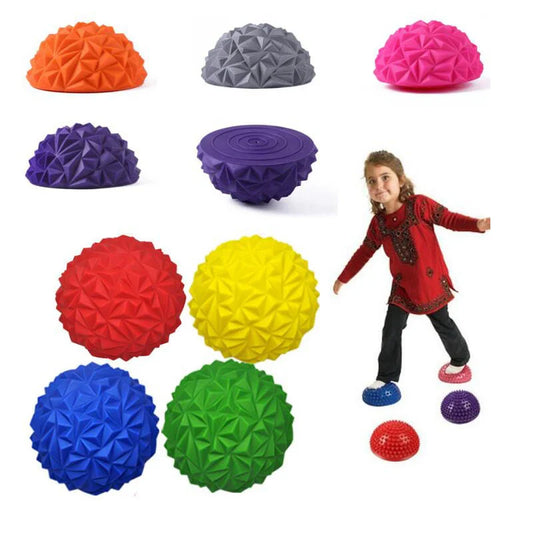 Children's Multi-Sensory Balance Training and Massage Mat with Tactile Durian Ball