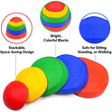 Kid's 5-Piece Outdoor Balance Stepping Stones Set for Coordination and Obstacle Play