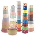 6-in-1 Baby Stacking Cups – Montessori-Inspired Educational Toy, Nesting & Bath Play for 6 Months+ Boys & Girls