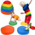 Kid's 5-Piece Outdoor Balance Stepping Stones Set for Coordination and Obstacle Play