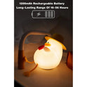 Cute Cartoon Duck Rechargeable LED Night Light – Silicone Bedside Lamp for Kids Room Decor, Perfect Birthday Gift