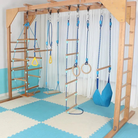 Indoor Sensory Fitness Ladder for Kids: Swing Climbing and Suspension Play Equipment