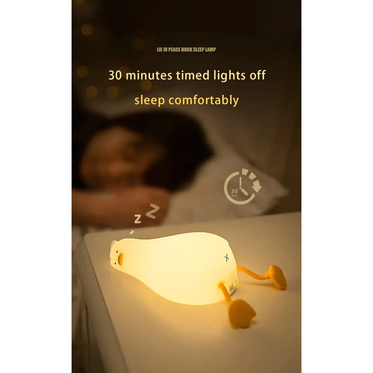 Rechargeable Silicone Duck Night Light for Kids - Creative LED Lamp for Bedroom Decor and Holiday Gifts