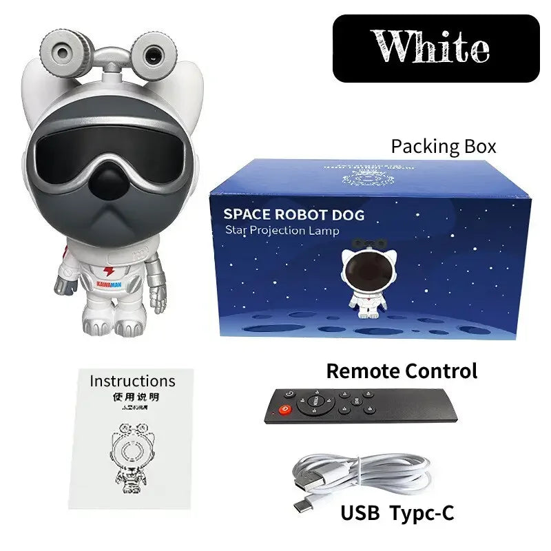 Astronaut Space Dog Galaxy Star Projector Night Light - Enchanting Home Decor and Gift